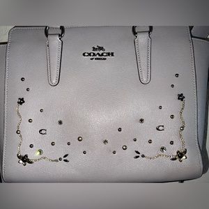 LIGHT PURPLE COACH SWARVOSKI BAG LIKE NEW